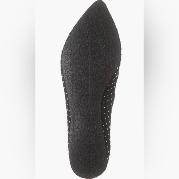 Nordstrom Steve Madden Feather Black Suede Silver Studded Loafers. EUC. Size 8. - Picture 6 of 11